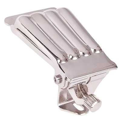 Image of GUITAR TECH BANJO TAILPIECE CLAMSHELL CHROME