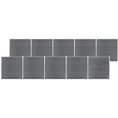 Image of vidaXL Garden Fence WPC 1737x186 cm Grey