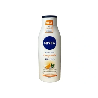 Image of NIVEA Orange Blossom Body Lotion (400 ml), Moisturising Cream with Natural Origin Avocado Oil, Skin Energising Fragrance for Normal and Dry