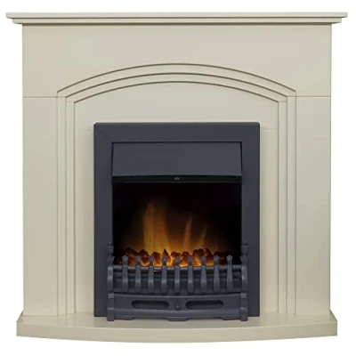 Image of Adam Truro Fireplace in Cream with Blenheim Electric Fire Black, 41 Inch