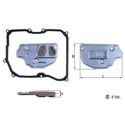 Image of 09G321370, 09G325429A Transmission Filter MAHLE ORIGINAL HX 256D with seal VOLKSWAGEN: Golf 6, Passat B6 Saloon, 5, SKODA: Octavia II Hatchback