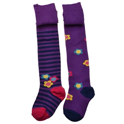 Image of WB SOCKS 2 pairs of Floral Designs Baby Tights Age 18 24 months