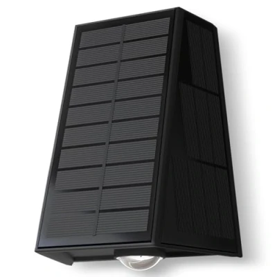 Image of Calex Matera solar LED outdoor wall light, up/down, black