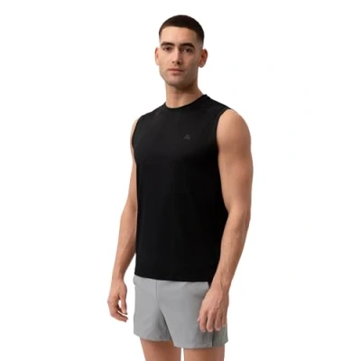 Image of DANISH ENDURANCE Gym Tank Top, Running Vest, Sleeveless, Muscle Fit, for Men, Black, L
