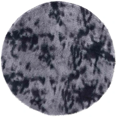 Image of vidaXL Shaggy Rug High Pile NAVARRA Dark Grey 100x100 cm Polyester