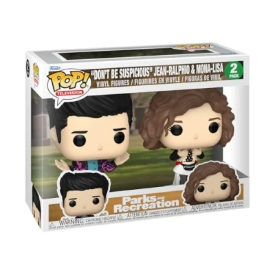 Image of Funko Pop! TV: P&amp;R 15th Mona &amp; Jean Ralphio Saperstein (2PK) Parks and Recreation Collectable Vinyl Figure Gift Idea Official Merchandise Toys for Kids Adults TV Fans