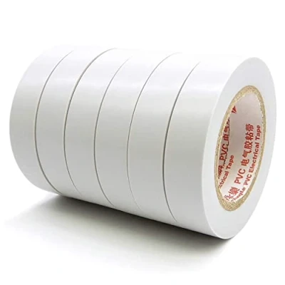 Image of ALBOYI Electrical Tape, 15mm x 15m Adhesive Insulation tape 6 Rolls, PVC Gaffer for Insulating, Repairing, Protecting Wires, White
