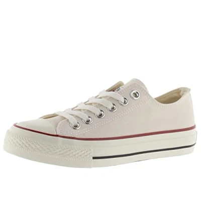 Image of victoria Tribu Canvas Low Tennis &amp; Retro Logo Shiny Finish Sole 1057100 for Women Crudo 41