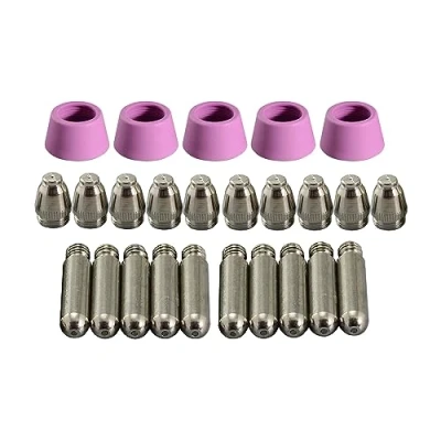 Image of RIVERWELD SG 55 AG 60 WSD Plasma Electrode with Hafnium Wire Tip Nozzle 1.2mm 60Amp Fit CUT LGK Cutter 25pcs