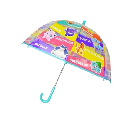 Image of CyP Brands Pokémon Children&#039;s Umbrella, Bubble, Transparent, Manual 48 cm, Multicoloured, Official Product, transparent