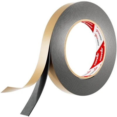 Image of Poppstar Double Sided Butyl Tape (5m x 15mm 1.6mm) Rubber Tape, Black