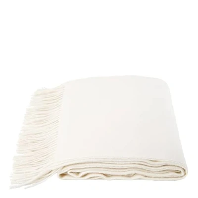 Image of &#039;zoeppritz since 1828&#039; Alpaca Blanket 100% Wool Plain with Fringes 130 x 200 cm 010 Offwhite 500050 130x200