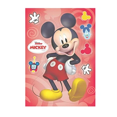 Image of Dekora Edible cake decoration for cutting out Mickey Mouse topper made of sugar free wafer paper