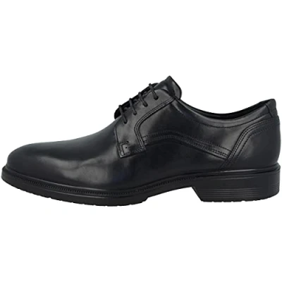 Image of ECCO Men&#039;s Lisbon Plain Toe Tie Derbys, Black, 7.5 UK