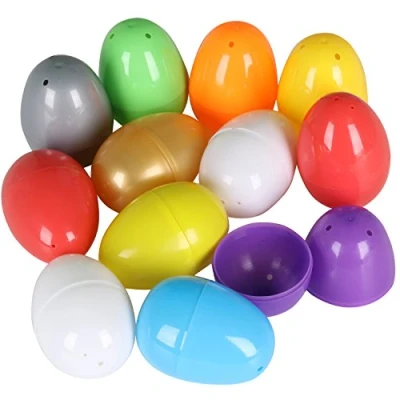 Image of 12PCS Empty Plastic Fillable Eggs Easter Surprise Egg Hunt Accessories Large Size