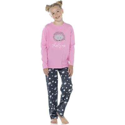 Image of Follow That Dream Girls Long Sleeved Hedgehog Print Pyjamas (11 12 Years) Pink