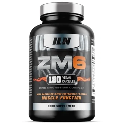 Image of ZM6 High Strength Zinc Magnesium Supplement and Tablets for Normal Muscle Function Booster 180 Vegetarian Capsules