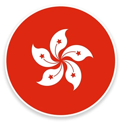 Image of 2 x 10cm Hong Kong Flag Vinyl Sticker Decal Laptop Car Bike Travel Luggage #9102 (10cm Wide High)