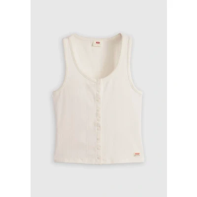 Image of Levi&#039;s DRY Goods Pointelle TANK Top, Women&#039;s, Size: Medium, Gardenia