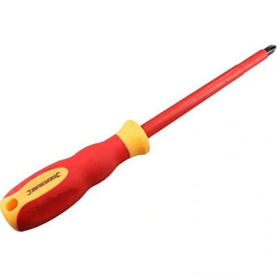 Image of PZ3 x 150mm VDE Insulated Soft Grip Electrical Electricians Screwdriver Pozi