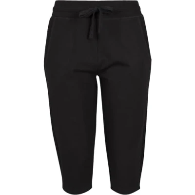 Image of Build Your Brand Ladies Terry ¾ Jogging Pants, Women&#039;s sweatpants, black, XS BY067 00007 0058