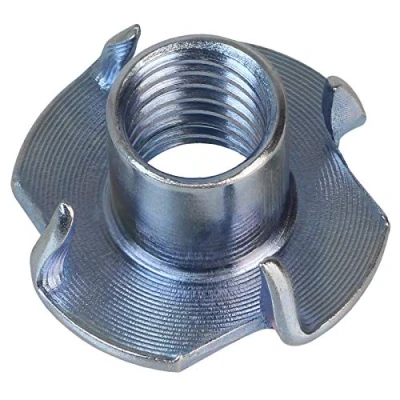 Image of ALPIDEX 250 Zinc plated T nuts M10 13 x 25 mm for Climbing Holds four pronged Nut pack of