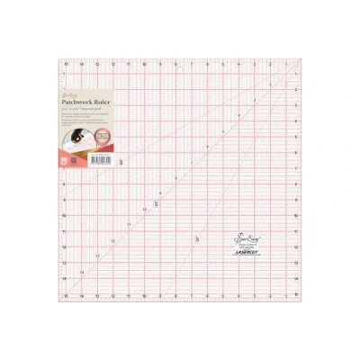 Image of Sew Easy 15.5 Square Template Quilting &amp; Patchwork Rule for Applique Sewing, Transparent Acrylic Non Slip