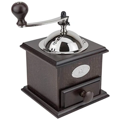 Image of Peugeot Nostalgie Manual Coffee Mill Traditional Grinder Beechwood, Walnut Stained, 21 cm