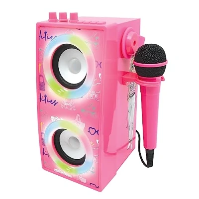 Image of LEXIBOOK BTP180BBZ Bluetooth Karaoke System Barbie, Pink