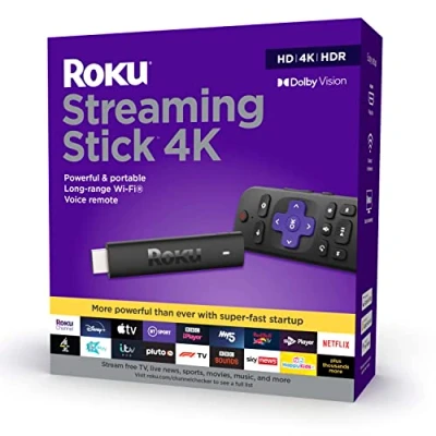 Image of Roku 3820EU Streaming Stick 4K HD/4K/HDR Media Player, Black
