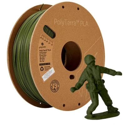 Image of Polymaker PolyTerra PLA Army Dark Green 1.75mm 1kg