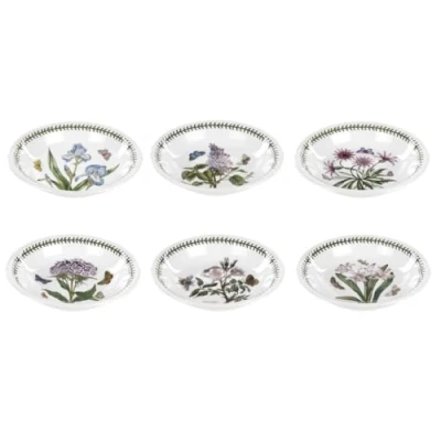Image of Portmeirion Botanic Garden Pasta Bowl, Various Motif set of 6, Dia.20cm