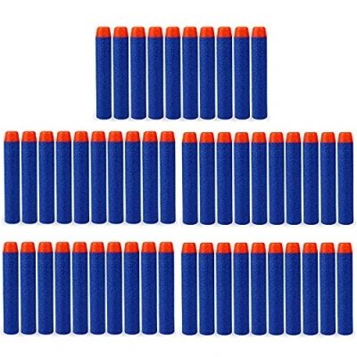 Image of HONGCI 50pcs 7.2cm Blue Refill Darts Foam Bullet for Nerf N strike Elite Series Blasters Kid Toy Gun