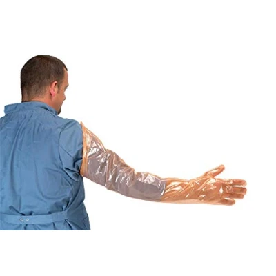 Image of Orange Super Sensitive Arm Length Glove Box 100