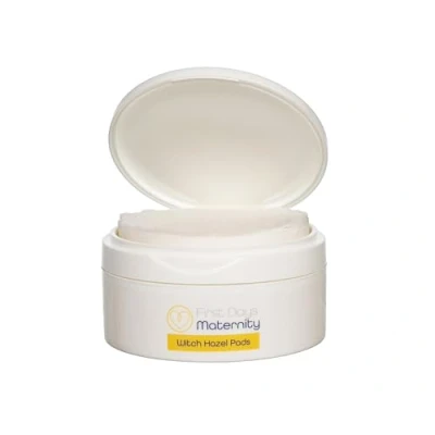 Image of First Days Maternity Witch Hazel Pads Round Postpartum Cotton Wipes 8cm Diameter with 120gsm Thickness Great After Birth Essentials for Mum (Pack of 1 Tub, 40 Pads)