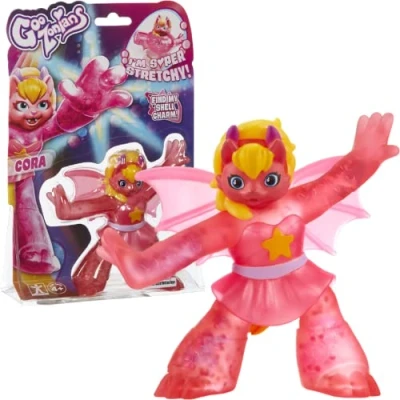Image of Goozonians Hero Pack Cora, Stretchy, Squishy Toy for Girls, Discover Hidden Charms, Collectable Action Figures, Birthday Present Girls 4+