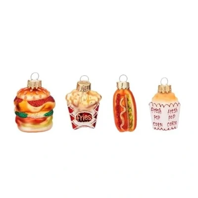 Image of Sass &amp; Belle Mini Fun Fast Food Shaped Baubles Set of 4