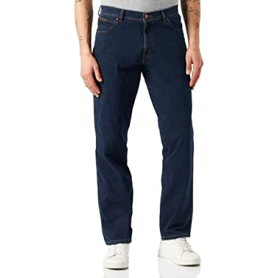 Image of Wrangler Texas Chinos, Men&#039;s, Size: 33x30, Dark blue