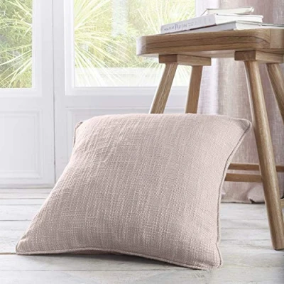 Image of Appletree Loft Boucle Jacquard Filled Cushion 43 x 43cm in Blush