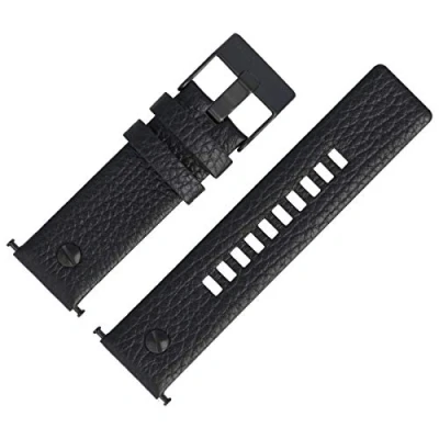 Image of Diesel watch strap 24 mm leather black DZ 7291