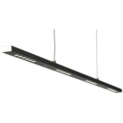 Image of Minimum Straight Bar Pendant Ceiling Light Satin Nickel