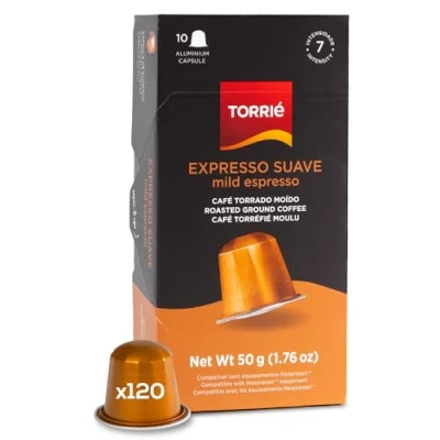 Image of Torrié Coffee Pods Compatible with Nespresso® Aluminium Capsules Mild Espresso (120 pods)