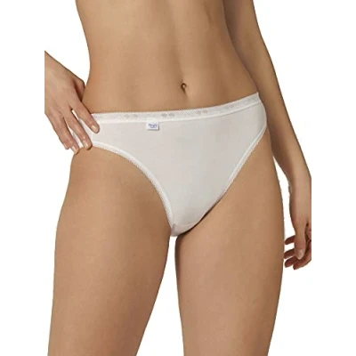 Image of Sloggi Women&#039;s Basic+ Midi 4 Pack Brief, White, 20 UK (pack of 4)