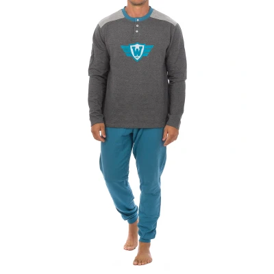 Image of Kisses&amp;Love SHIELD KL130150 Mens long sleeved pajamas Multicolour Size Medium