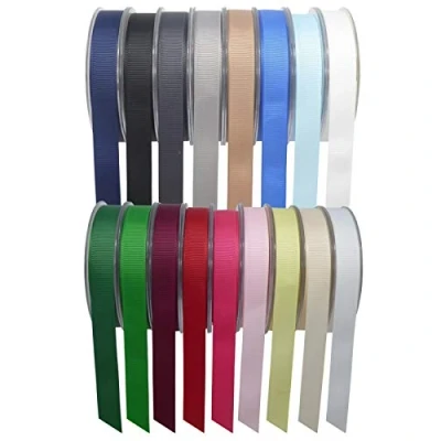 Image of SR SUPER RIBBONS®™ Quality Reels Grosgrain Ribbon, 3mm 6mm 10mm 15mm 25mm &amp; 40mm 20/50 Metre on Hard Plastic (Baby Blue, x 20m)