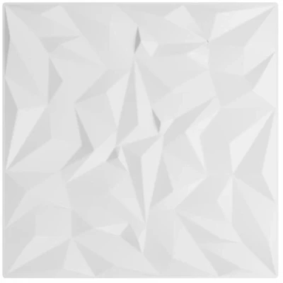Image of vidaXL Wall Panels 48 pcs White 50x50 cm XPS 12 m² Amethyst