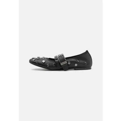 Image of DKNY Davey FLAT Ankle strap ballet pumps, Women&#039;s, Size: 4, Black Leather