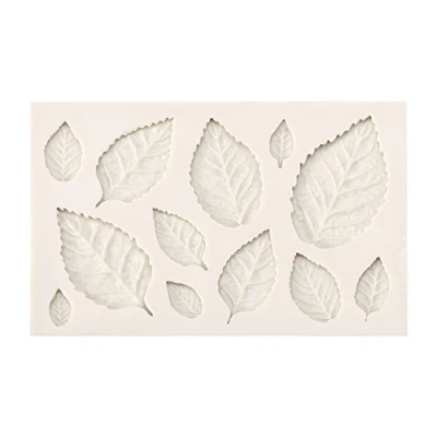 Image of Leaves Fondant Cake Mold, 3D Silicone Cutter Creative Chocolate Sugar Candy Cookie Sugarcraft Mould Decorating DIY Tool