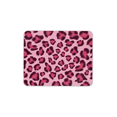 Image of Destination Vinyl Ltd Pink Leopard Print Mouse Mat Pad Girls Mum Sister Auntie Gift Computer #13087