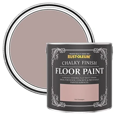 Image of Rust Oleum Pink Scratch Resistant Floor Paint in Matt Finish Champagne 2.5L